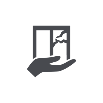 Hand hält eine stylisierte Verpackung mit einer teilweise geöffneten Ecke.