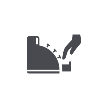 Eine Hand gibt Geld in eine Kasse, die einen Zähler zeigt.