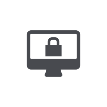 Computerbildschirm mit einem verschlossenen Schloss, symbolisiert Sicherheit und Datenschutz im digitalen Raum.